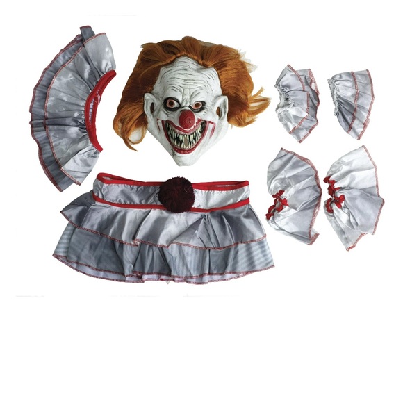 Twisted Clown Halloween Scary Costume Child Creepy Costumes Size Large 10-12 New - Picture 3 of 6